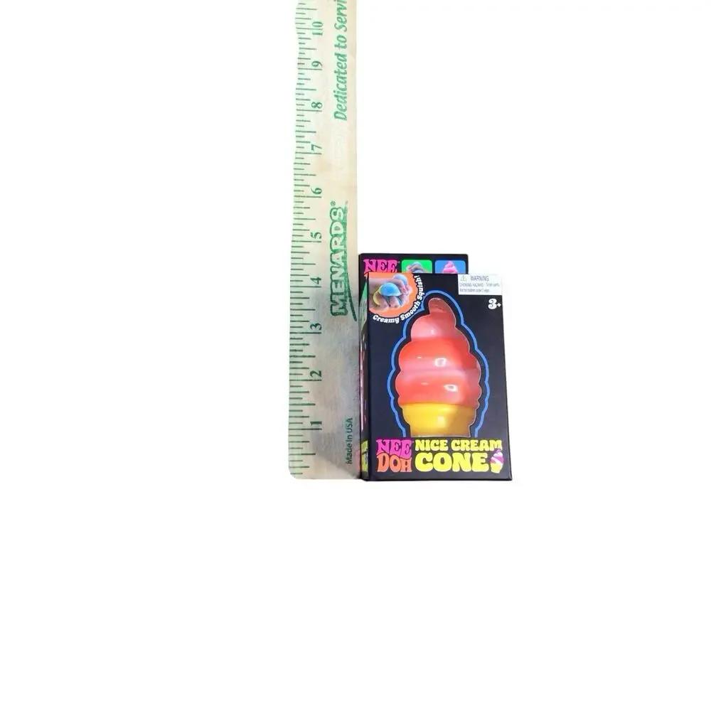 NeeDoh NICE CREAM CONE Ice Cream Squishy Toy 2026 NEE DOH Stress Orange -NEW